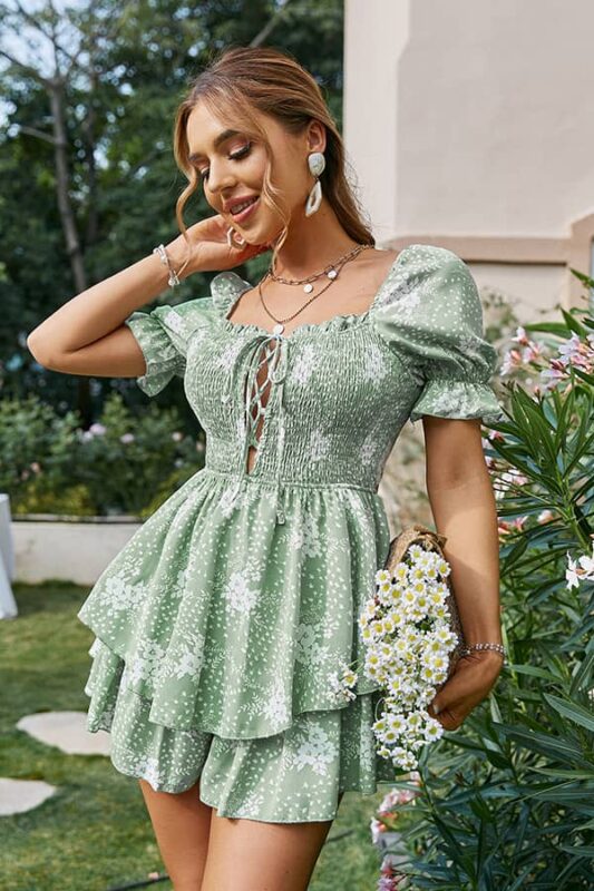 Combinaison (Playsuit) Fleurie Quiz - Taille 8, Occasion En Très Bon état